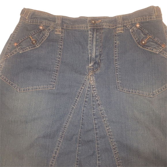 Jones & Co. Denim A-Line Skirt 10 - Picture 1 of 4